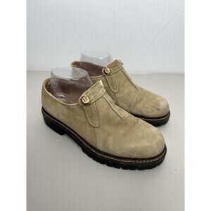 Haus Belir Loafers Tan Beige Slip On Leather Made In Italy Women’s Size 39